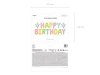Balon foliowy Happy Birthday, 395x35cm, mix