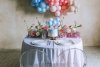 Balonowy topper na tort, niebieski,  29 cm