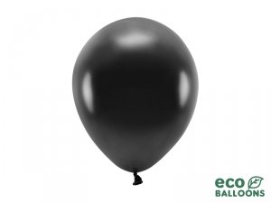 Balony Eco 26cm metalizowane, czarny (1 op. / 10 szt.)