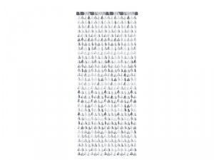 Kurtyna - Choinka, srebrny, 100x245 cm