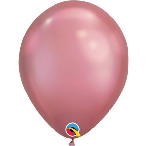 Balony QL 11 cali, chrom różowy 1 szt.