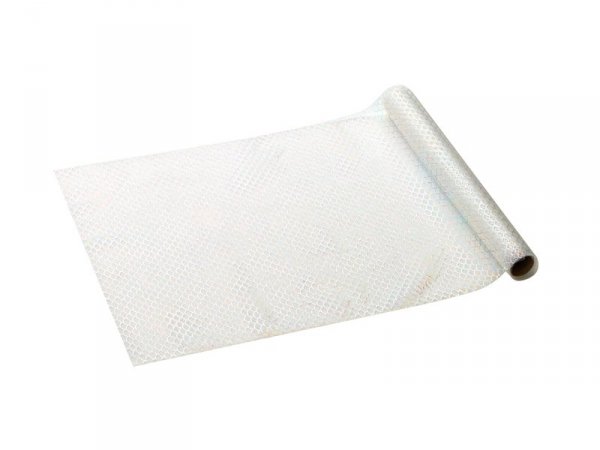 Bieżnik tiulowy Łuski, biały, 0,36 x 3 m (1 karton / 24 szt.)
