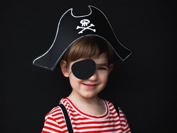 Czapka Pirata z opaską na oko, 14cm