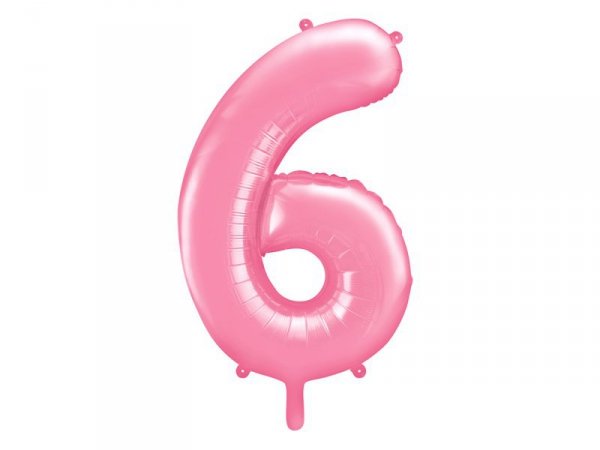 Balon foliowy Cyfra ''6'', 86cm, różowy