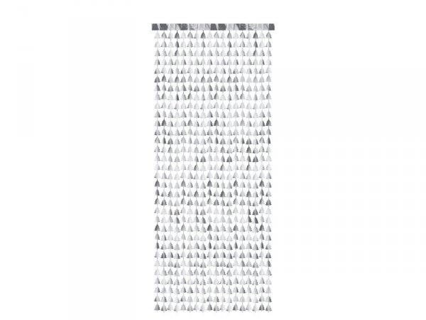 Kurtyna - Choinka, srebrny, 100x245 cm