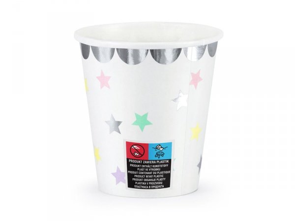 Kubeczki Jednorożec - Gwiazdki, 180 ml (1 op. / 6 szt.)