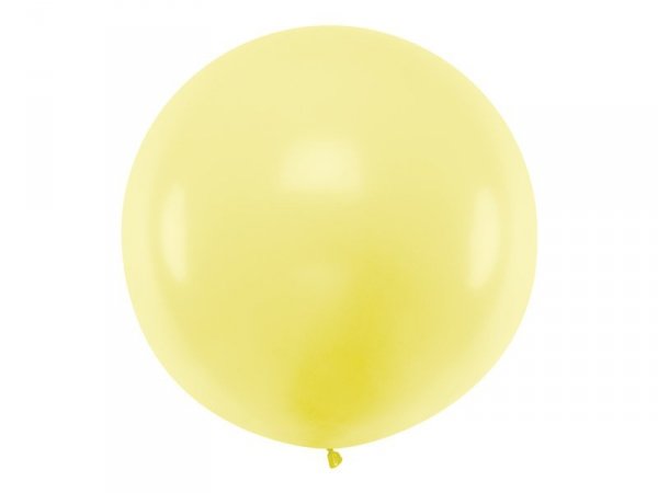 Balon okrągły 1m, Pastel Light Yellow