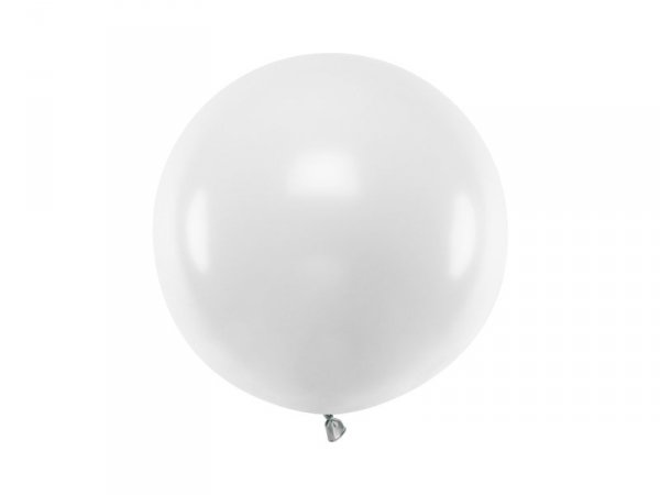 Balon okrągły 60 cm, Pastel Pure White