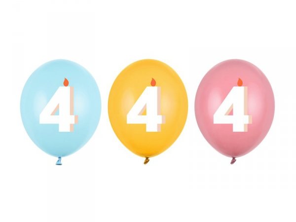 Balony 30 cm, 4, mix (1 op. / 50 szt.)