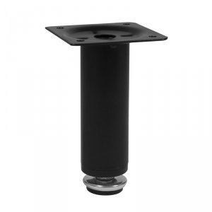 Nóżka meblowa okrągła D-737 150mm Czarny mat