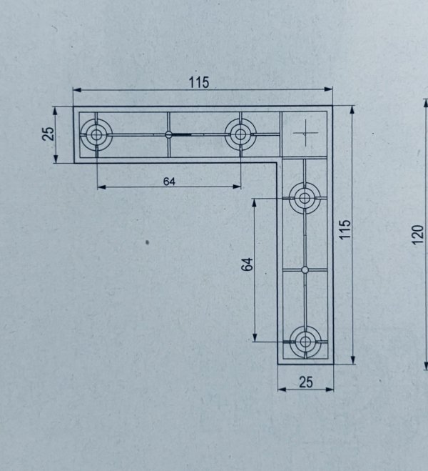 Nóżka meblowa 779R 120mm Czarny