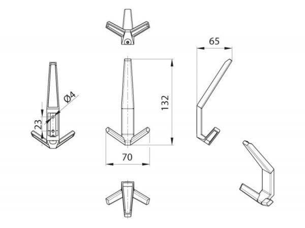 Wieszak WM-57 Złoty połysk