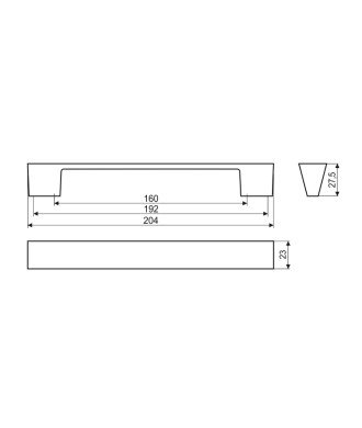 Uchwyt Gamet UU25 160/192mm Inox