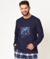 Piżama Key MNS 412 B24 Flanela dł/r M-2XL męska