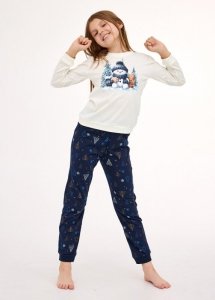 Piżama Cornette Young Girl 978/189 Snowy Day dł/r Christmas 134-164