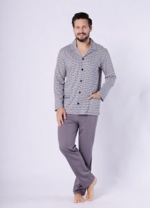 Piżama Hotberg 1748 Kamil dł/r M-2XL rozpinana