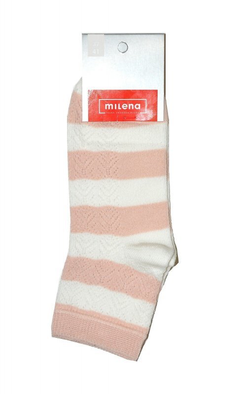 Skarpety Milena 0989-003 Ażur Paski 37-41