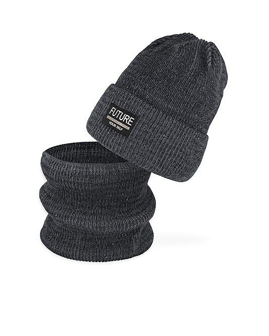 Komplet AJS 50-268 Czapka+komin chłopięcy