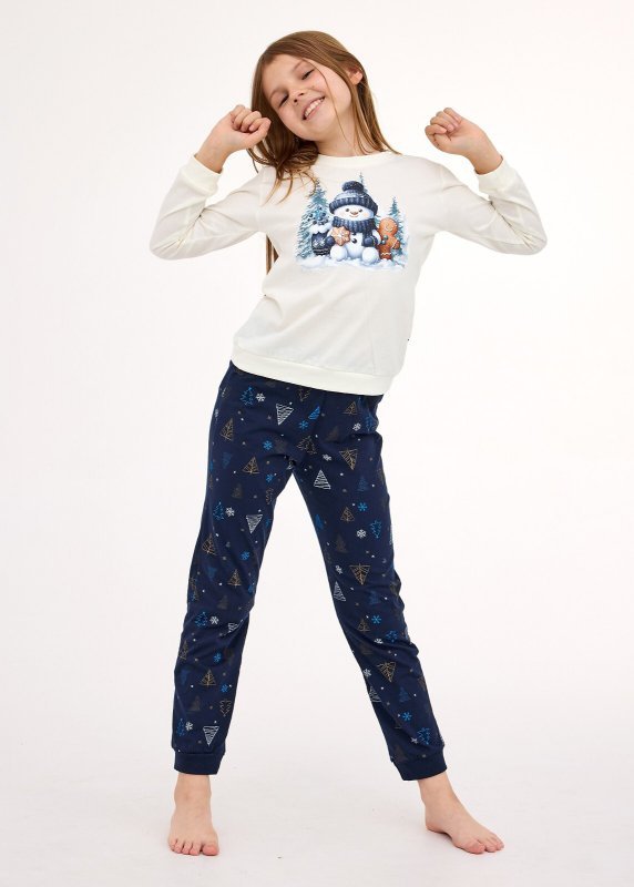 Piżama Cornette Young Girl 978/189 Snowy Day dł/r Christmas 134-164