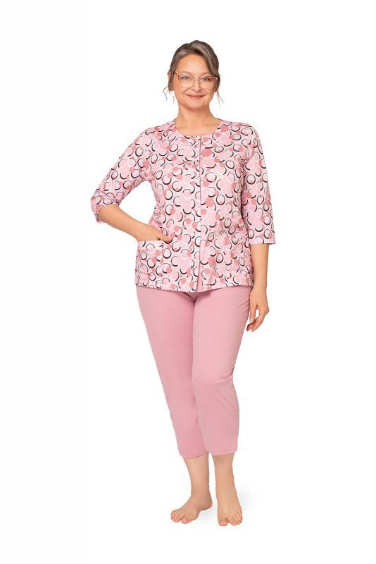 Piżama Martel Maria II 201 3/4 3XL-4XL damska rozpinana