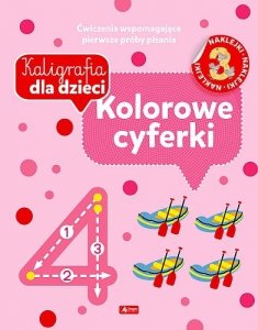 Kaligrafia dla dzieci. Kolorowe cyferki 