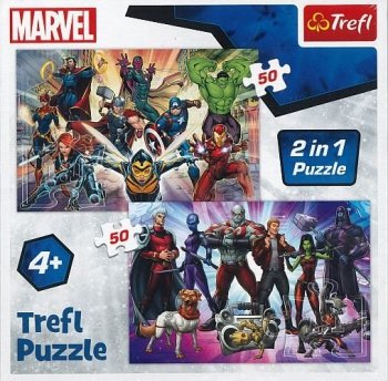 Marvel. Puzzle 2 w 1 50 elementów