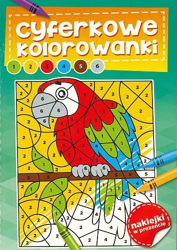 Cyferkowe kolorowanki. Papuga