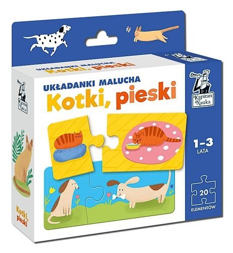 Puzzle. Kapitan Nauka. Układanki malucha. Kotki, pieski