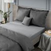 Prześcieradło jersey z gumką 180x200 cm z bawełny kolor stalowy 125 g/m2 Design 91 