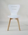 DORIS W - krzesło drewniane białe, dębowa rama