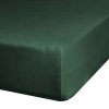 Prześcieradło jersey z gumką 140x200 cm z bawełny kolor ciemny zielony 125 g/m2 Design 91 