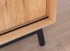 Dębowa Szafka RTV 200 ze szkłem MODERN LOFT - Katmandu