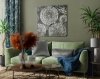 Koc z efektem 3D z wytłaczanym wzorem jodełki D91 Cindy5 200x220 cm Granatowy
