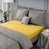 Prześcieradło jersey z gumką 180x200 cm z bawełny kolor musztardowy 125 g/m2 Design 91 