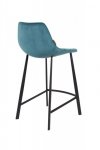 Krzesło barowe niskie 65 FRANKY niebieskie