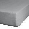 Prześcieradło jersey z gumką 160x200 cm z bawełny kolor stalowy 125 g/m2 Design 91