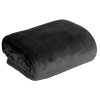 Koc z efektem 3D z wytłaczanym wzorem jodełki D91 Cindy5 200x220 cm Czarny