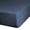 Prześcieradło jersey z gumką 140x200 cm z bawełny kolor granatowy 125 g/m2 Design 91 