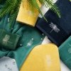Ręcznik LORI WAŻKA - 70x140 granatowy ze srebrnym zdobieniem - PREMIUM