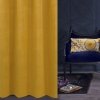 Zasłona MILO na przelotkach welwetowa z drobnym strukturalnym wzorem 140x250cm, musztardowy