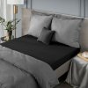 Prześcieradło jersey z gumką 160x200 cm z bawełny kolor czarny 125 g/m2 Design 91