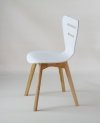 DORIS W - krzesło drewniane białe, dębowa rama