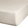Prześcieradło jersey z gumką 180x200 cm z bawełny kolor beżowy 125 g/m2 Design 91 