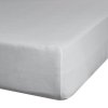 Prześcieradło jersey z gumką 160x200 cm z bawełny kolor srebrny 125 g/m2 Design 91