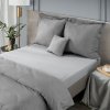 Prześcieradło jersey z gumką 160x200 cm z bawełny kolor srebrny 125 g/m2 Design 91