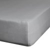 Prześcieradło gładkie z gumką 100x200 cm z satyny bawełnianej kolor stalowy 125 g/m2 NOVA 3