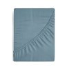 Prześcieradło jersey z gumką 160x200 cm z bawełny kolor niebieski 125 g/m2 Design 91
