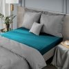 Prześcieradło jersey z gumką 180x200 cm z bawełny kolor turkusowy 125 g/m2 Design 91 