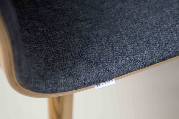 LUKA SOFT W -  krzesło dębowe, pikowana tkanina