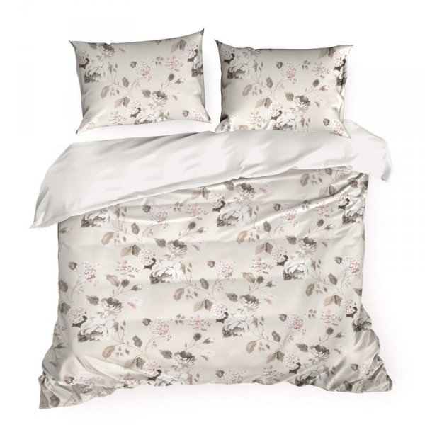 Pościel 22x200 cm bawełniana kolor beżowy, jasnobrązowy z wzorem kwiatowym styl romantyczny SPRING 45